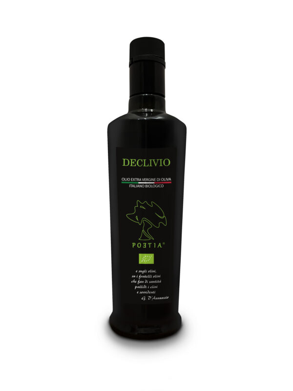 Bottiglia olio extra vergine oliva DECLIVIO ml 500 - biologico, estratto a freddo - campagna 2024