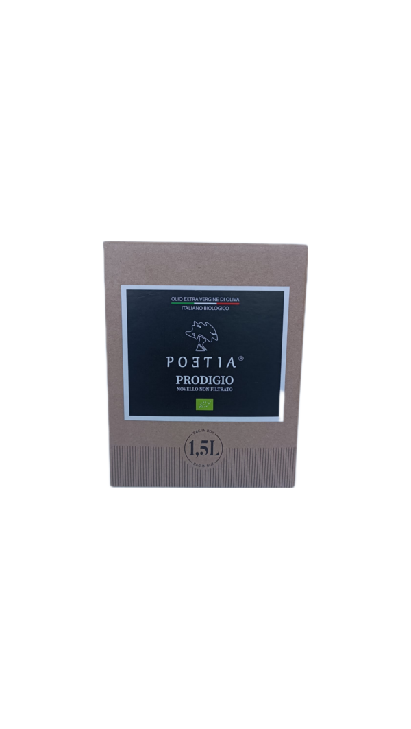 Bag in box olio extravergine di oliva, biologico, estratto a freddo - PRODIGIO - ml 1500 nuovo raccolto 2024 - filtrato - - immagine 4